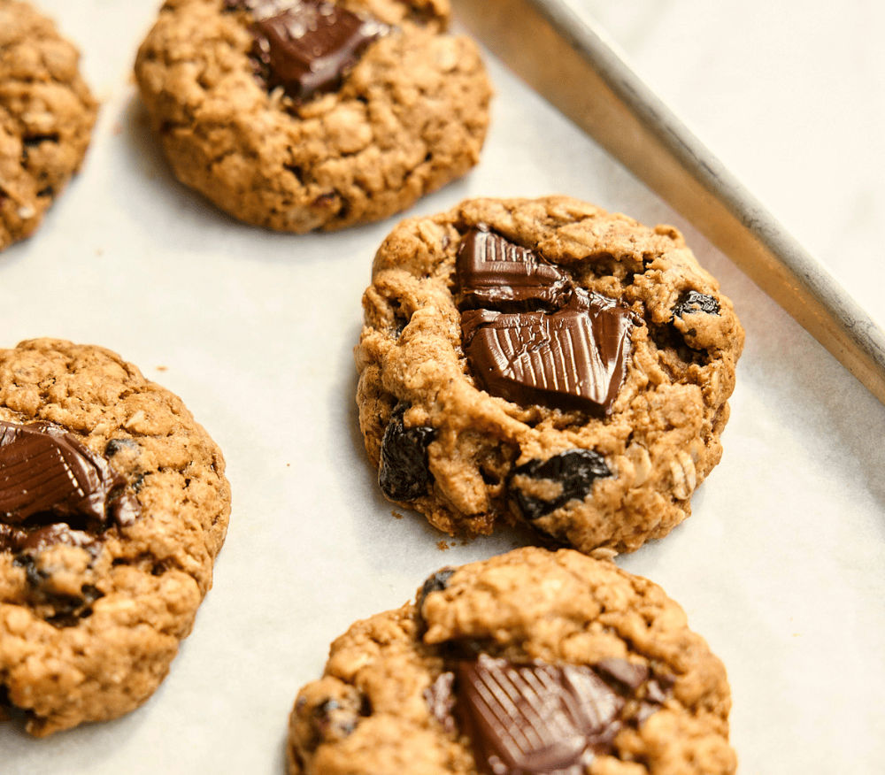 dark chocolate and cherry cookies